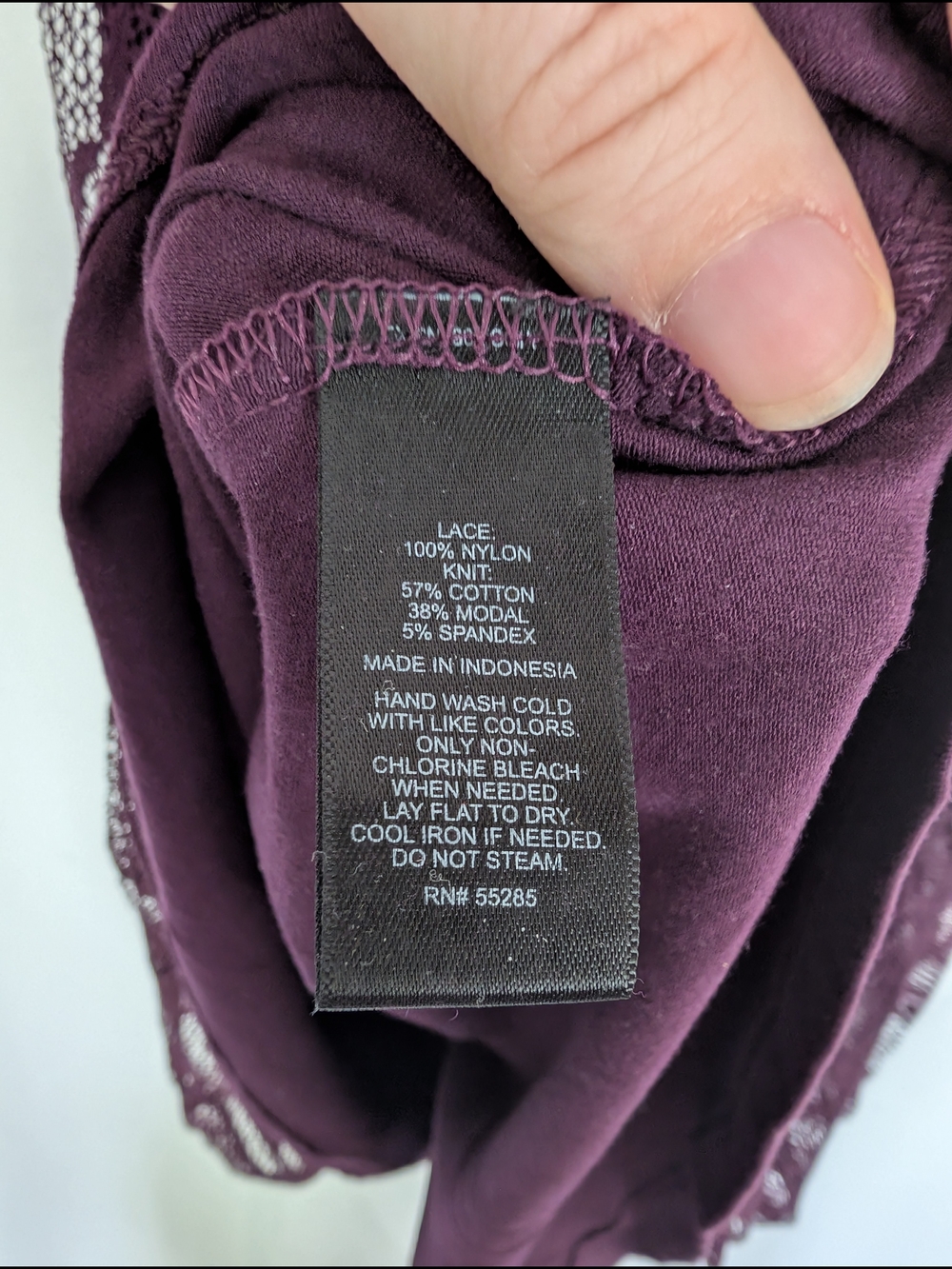 Express Plum Lace Overlay Sleeveless Fit and Flare Dress - Picture 5 of 5